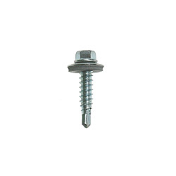 6.3 x 22mm Metal Stitching Screws Zinc Plated (Pack of 100) [19mm Washer]