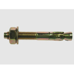 M6x45 Throughbolts Zinc Yellow (Pack of 100)