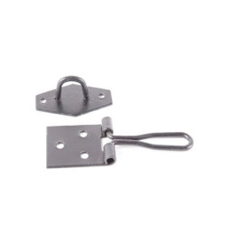 75mm Light Wire Hasp & Staple [Epoxy Black] (Box of 50)