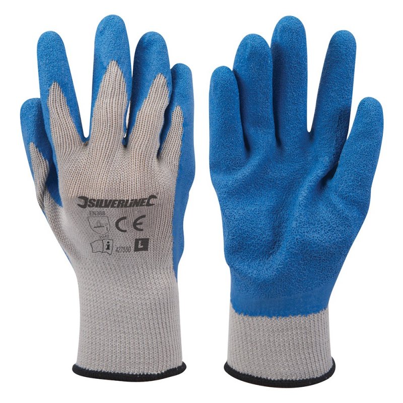 Latex Builders Gloves Large