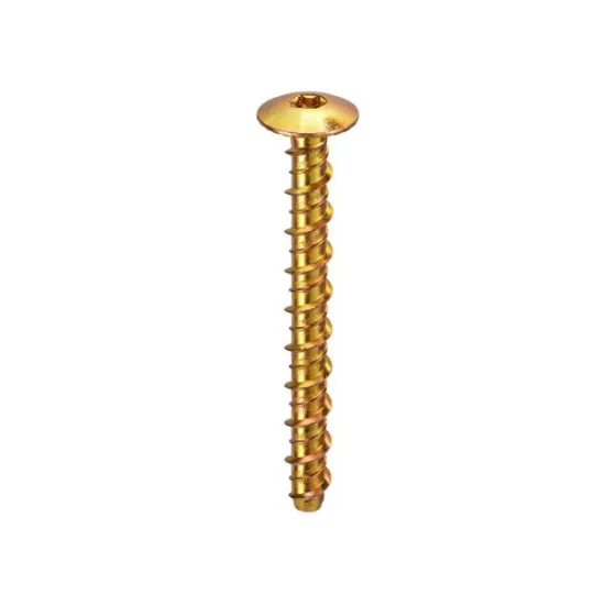 M6x75 Pan T25 Torx Drive Thunderbolt - Yellow Zinc (Pack of 100)