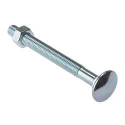 M12x180 Cup Square Hex Coach Bolts Zinc Plated (Pack of 10)