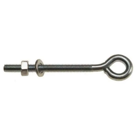 M8x80 Folded Eye Bolts Zinc Plated (Pack of 10)
