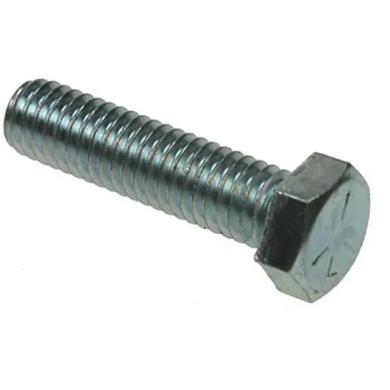 3/4-10 x 3 UNC Hex Head Set Screws Zinc Plated (Pack of 25) [SAE Grade 5 ANSI B.18.2.1 BS1768]