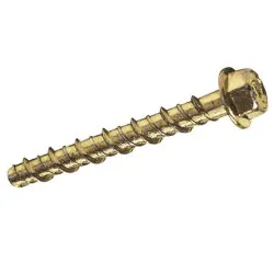 M6x100 Hexagon Flange Head Thunderbolt - Yellow Zinc (Pack of 100)