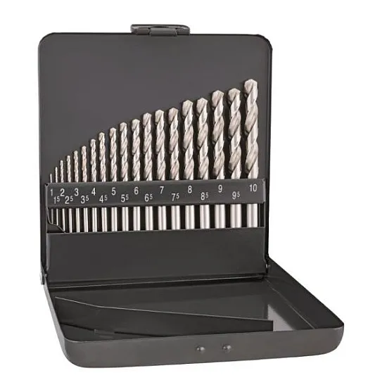 19 Piece Cobalt HSS Drill Bit Set 1 - 10mm 19 Piece Cobalt HSS Drill Bit Set 1 - 10mm