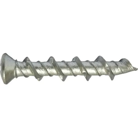 5.x50mm Countersunk Head Wall Screws Heavy Section Zinc Plated Head (Pack of 100)