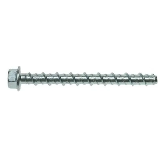 M5/6x50 Hex Head Flange Ankerbolts Zinc Plated (Pack of 10)