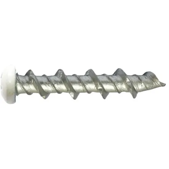 5.x38mm Pan Head Wall Screws Heavy Section White Head (Pack of 100)