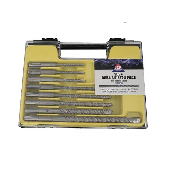 8 Piece SDS+ Drill Set 5, 5.5, 6, 6.5, 7, 8, 10 and 12mm