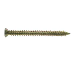 7.5mm x 40mm Csk Concrete Screws Heavy Section- Yellow Zinc Plated (Pack of 100)
