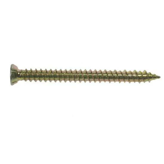7.5mm x 40mm Csk Concrete Screws Heavy Section- Yellow Zinc Plated (Pack of 100)