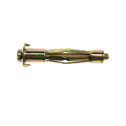 M4/7mm x 25mm Hollow Wall Anchors - Yellow Zinc Plated (Pack of 100)