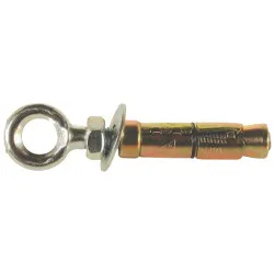 M6x80 Shield Anchor Eye Bolts Zinc Yellow (Pack of 25)