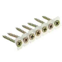 3.9x38 Collated Bugle Coarse Thread Drywall Screws CE - Zinc Yellow (Pack of 1,000)