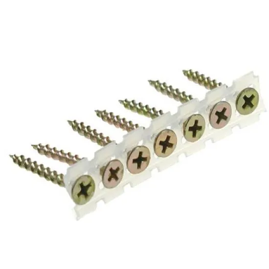 3.9x38 Collated Bugle Coarse Thread Drywall Screws CE - Zinc Yellow (Pack of 1,000)
