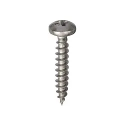 4.0x40 Pozi Pan General Purpose Chippy Woodscrews Stainless Steel (Pack of 500) [Grade 304 A2]