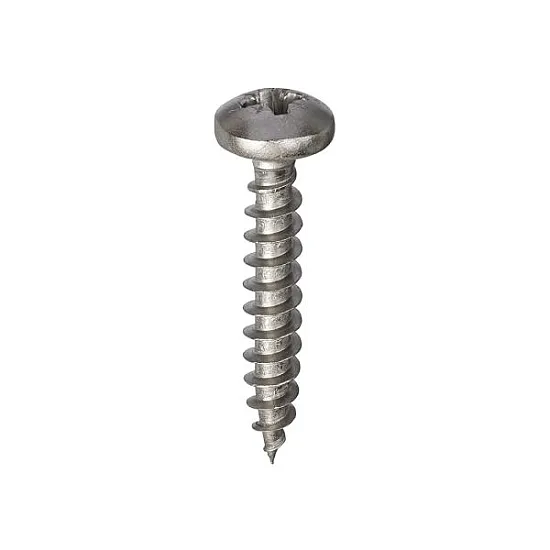 4.0x40 Pozi Pan General Purpose Chippy Woodscrews Stainless Steel (Pack of 500) [Grade 304 A2]
