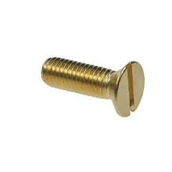 M8x30 Csk Slotted Machine Screws Brass (Pack of 100)