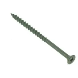 10 x 3 Pozi Csk Decking Screws - Green Coated  (5x Packs of 100)