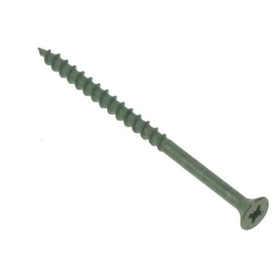 8 x 2.1/2 Pozi Csk Decking Screws - Green Coated (2x Tubs of 1,000)