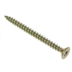 6.0x200mm Pozi Csk General Purpose Chippy Woodscrews - Yellow Zinc Plated (Pack of 50)