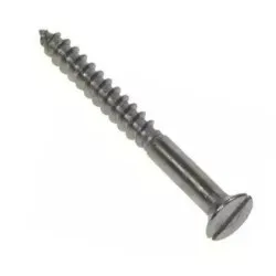 M4x40 Countersunk Slotted Woodscrews Stainless Steel (Pack of 200) [Grade 304-A2]