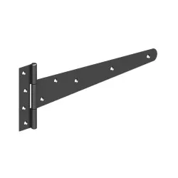 254mm Medium Tee Hinge 121M Epoxy Black [Pair] (Box of 5)