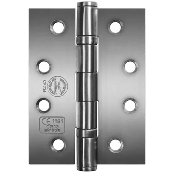 100x75x3mm Ball Bearing Hinge CE13 Satin Stainless Steel [Pair] (Pack of 4)