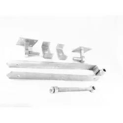600mm Adjustable Field Gate Set on 100x100mm Plates 133 [Galvanised]