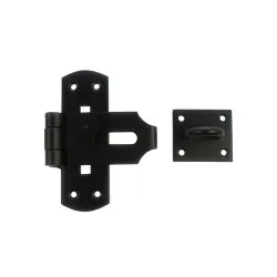 152mm Vertical Hasp & Staple 146 [Epoxy Black] (Pack of 5)