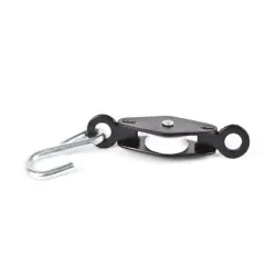 32mm Single Clothes Line Pulley 260N [Epoxy Black] (Pack of 10)