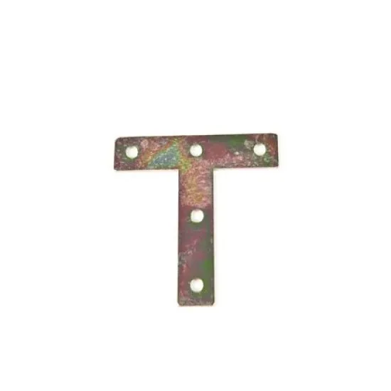 100mm Tee Plate 318 [Zinc Yellow Plated] (Pack of 25)