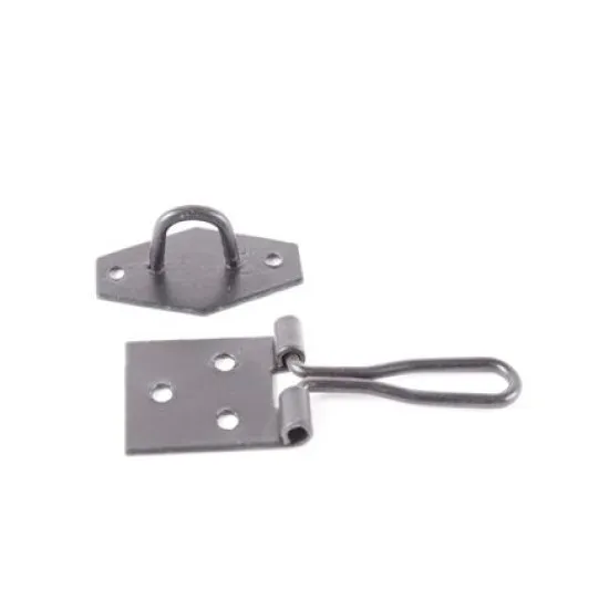 75mm Light Wire Hasp & Staple [Epoxy Black] (Box of 50)
