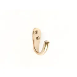 51mm Victorian Single Wardrobe Hook Brass (Box of 25)