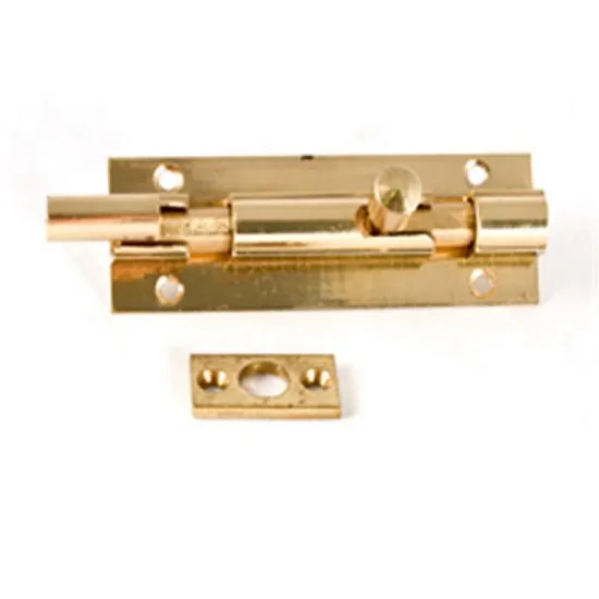 102x25mm 240 Necked Barrel Bolt [Polished Lacquered Brass] (Pack of 4)