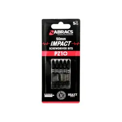 50mm PZ2 Impact Screwdriver Bits (Pack of 5)
