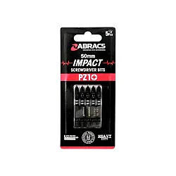 50mm PZ2 Impact Screwdriver Bits (5x Pack of 5)