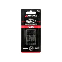 50mm PZ3 Impact Screwdriver Bits (5x Pack of 5)