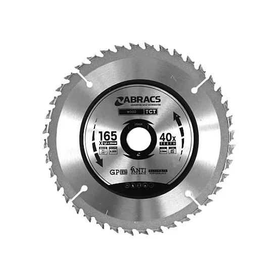 165 x 20 x 40T TCT Blade For Wood [Cordless]
