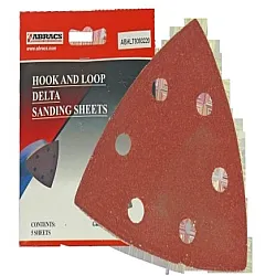 93mm x 40g Hook & Loop Delta Sanding Sheets (Pack of 5)