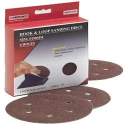 125mm x 40g Hook & Loop Sanding Discs (Pack of 25) [No Holes]