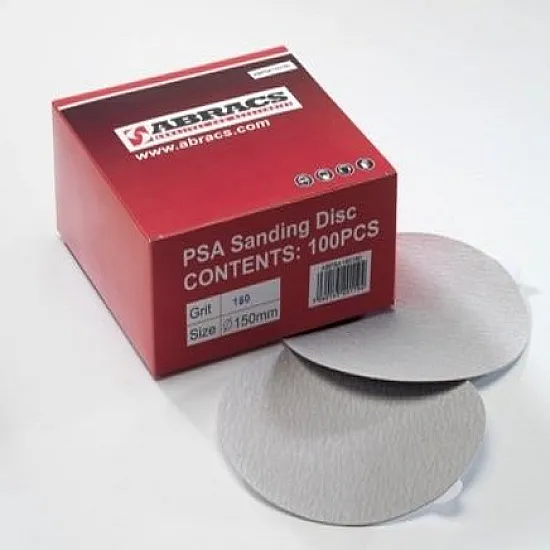 150mm x 150g PSA Sanding Sheets (Pack of 100)  [No Holes]