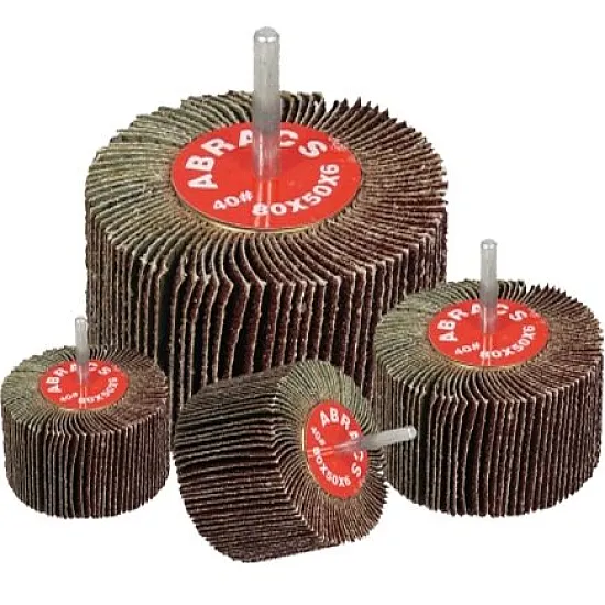 40x30mm Spindle Mounted Flap Wheels 40g (Pack of 10) 40x30mm Spindle Mounted Flap Wheels 40g (Pack of 10)