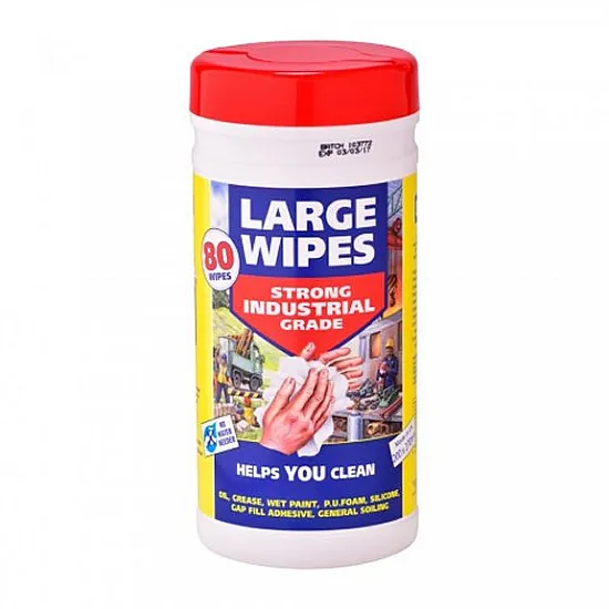 Industrial Strength Hand Wipes 80 Sheets (Pack of 6)
