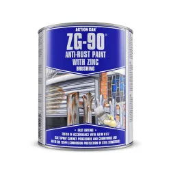 ZG90 Zinc Galvanise Brush On Paint 900ml (Pack of 4)