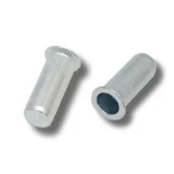 M3 x 10 (0.5-1.5) Steel Flat Head Round Knurled Body Rivet Nuts (Pack of 2,000)