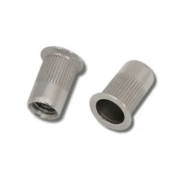 M3 x 8.5 (1.6-3.0) Stainless Steel 304-A2 Countersunk Head Round Knurled Body Open Rivet Nuts (Pack of 2,000)