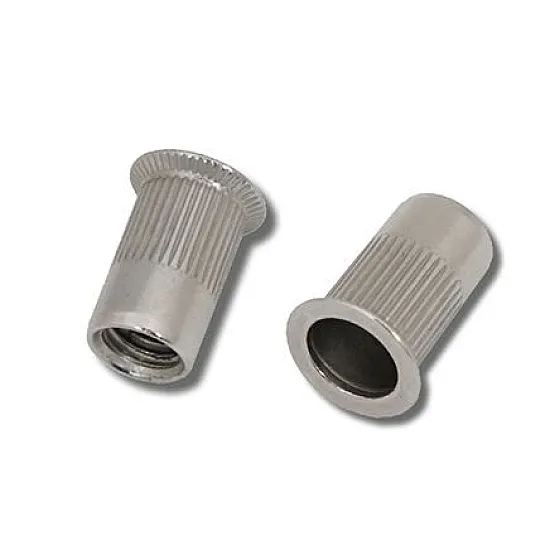 M10 x 21 (2.0-5.0) Stainless Steel 304-A2 Countersunk Head Round Knurled Body Open Rivet Nuts (Pack of 250)