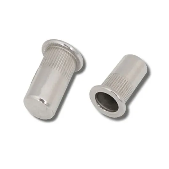 M6 x 21 (3.0-5.0) Stainless Steel 304-A2 Flat Head Round Knurled Body Closed Rivet Nuts (Pack of 500)